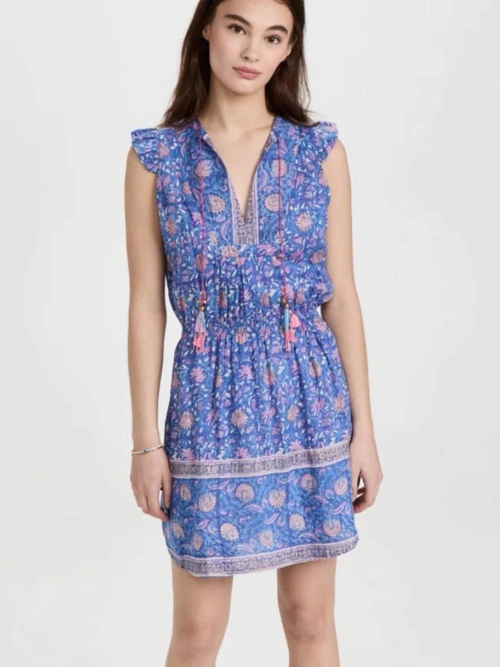 BELL By Alicia Bell Dress Lola Mini in Blue Pink Floral